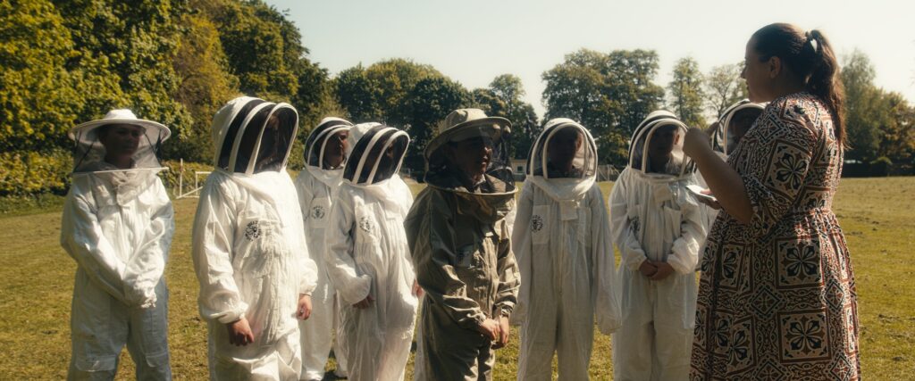 Exning students beekeeping.