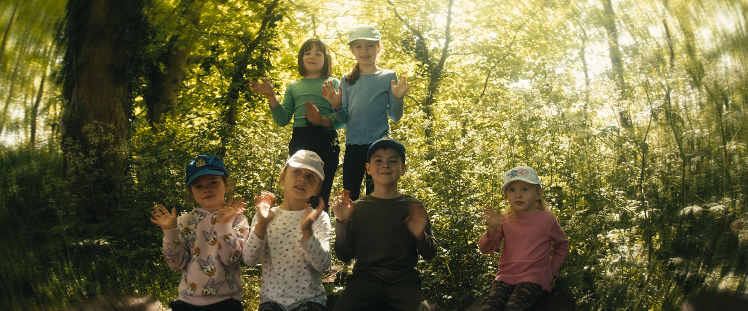 Pupils in a woodland