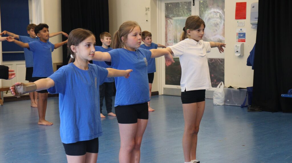 Pupils at Exning Primary School