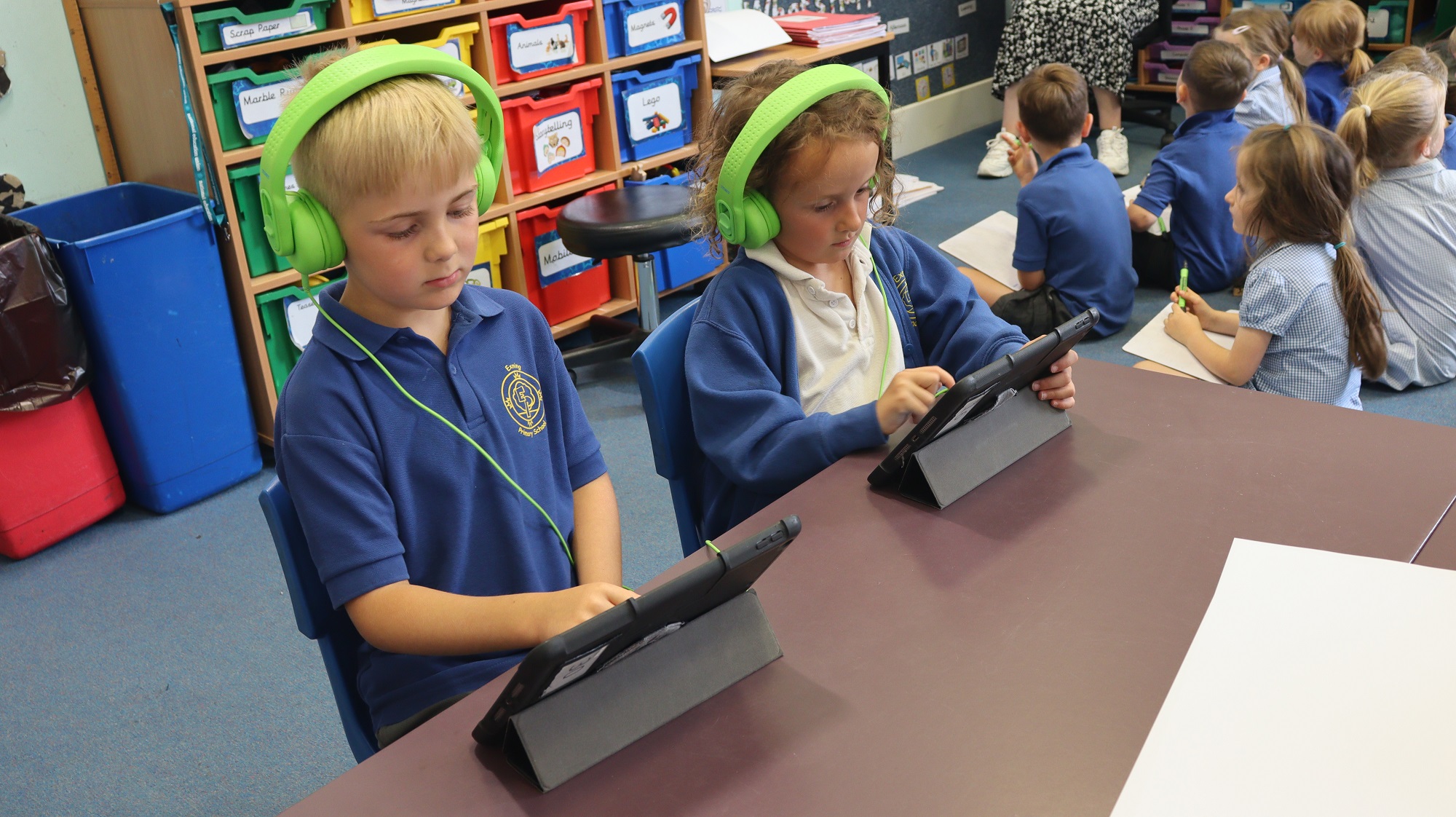 Pupils at Exning Primary School