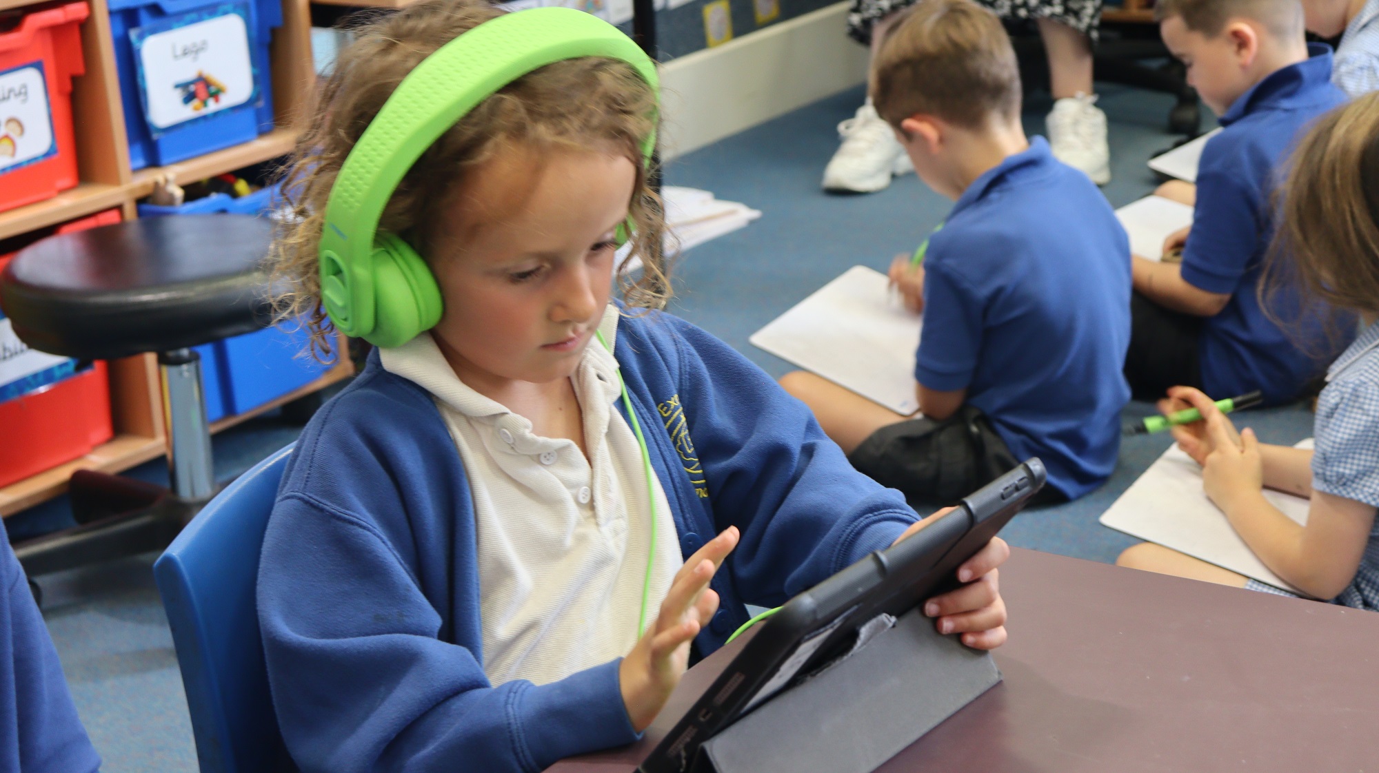 Pupils at Exning Primary School