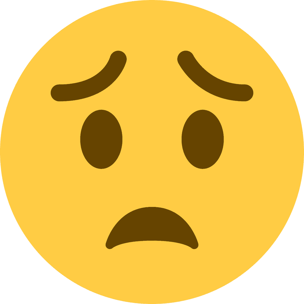Worried face emoji